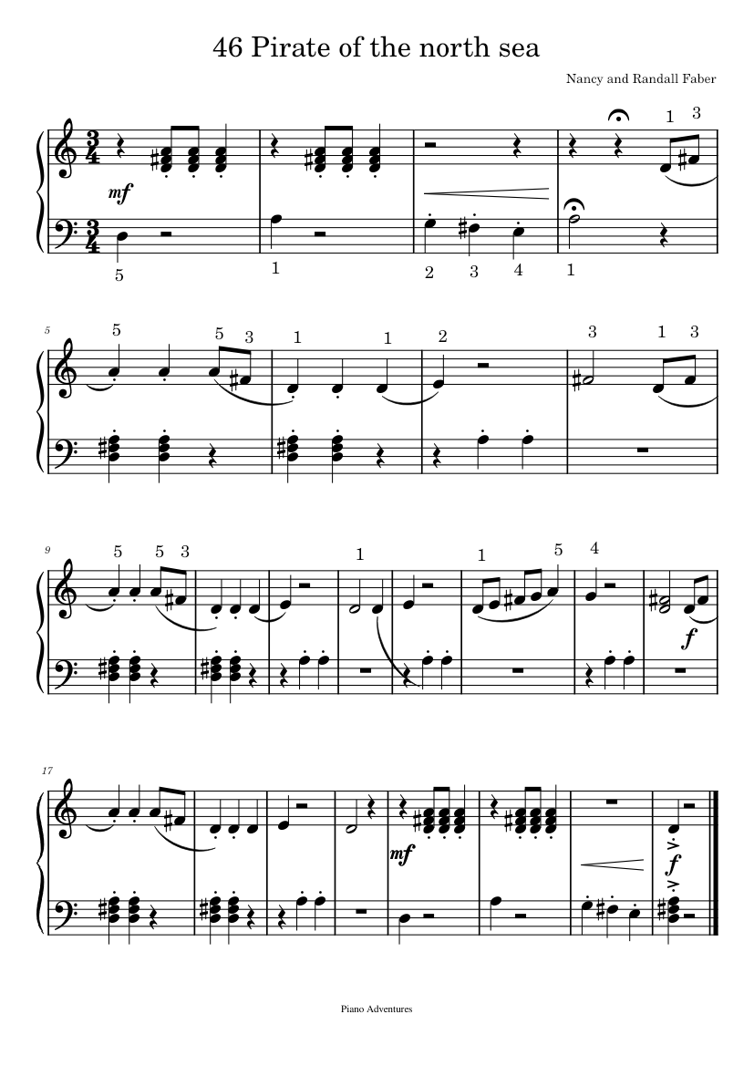 46 Pirate of the North Sea - adv2a Piano Adventures - lesson book