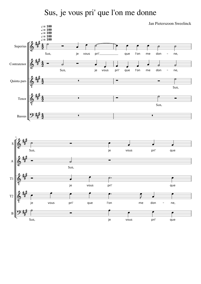 Sus je vous pri' que l'on me donne