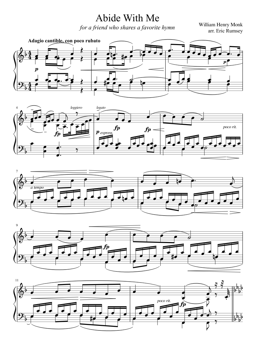 Abide With Me Sheet music for Piano (Solo) | Musescore.com