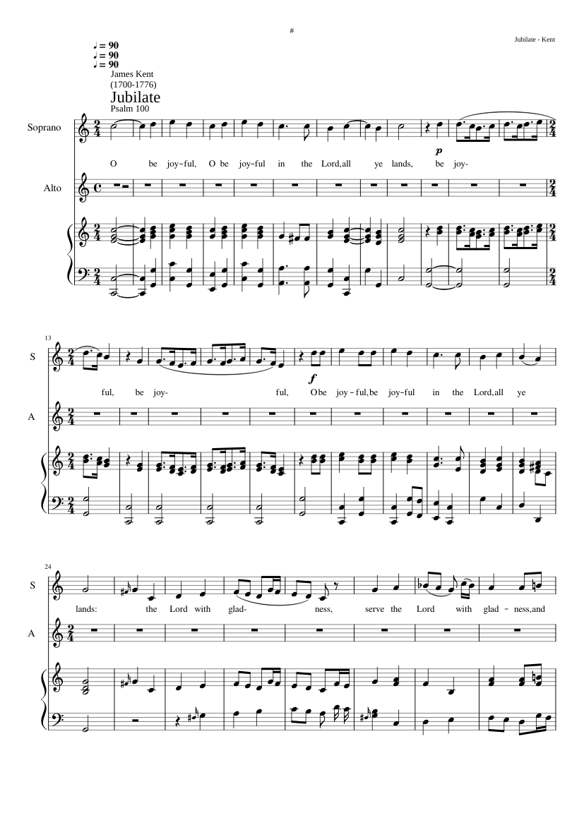 Jubilate in C