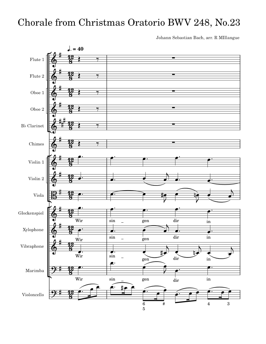 Christmas Oratorio, BWV 248: Vocal Score