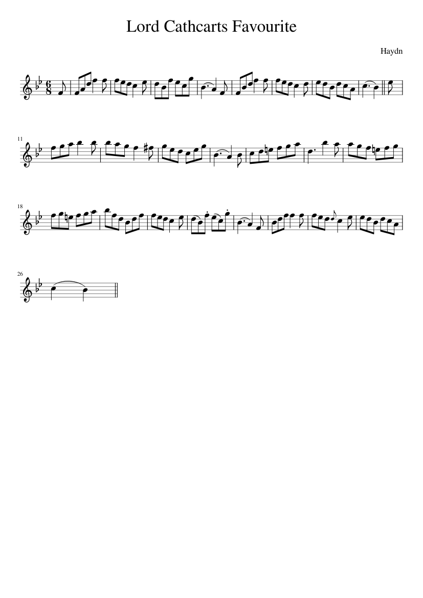 Lord Cathcarts Favourite