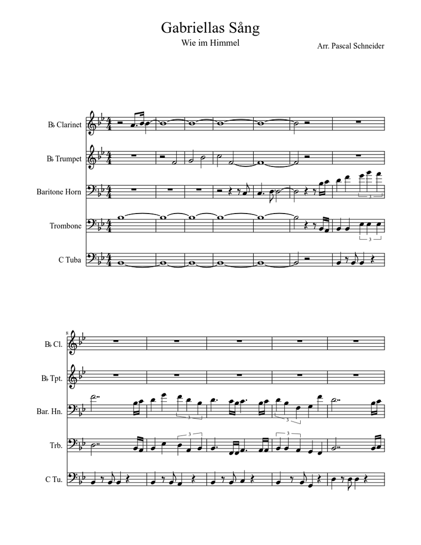 Gabriellas Sång Sheet music for Trombone, Tuba, Trumpet,
