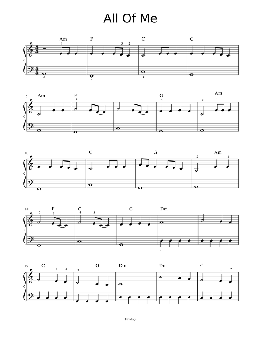 All Of Me Sheet music for Piano (Solo) | Musescore.com