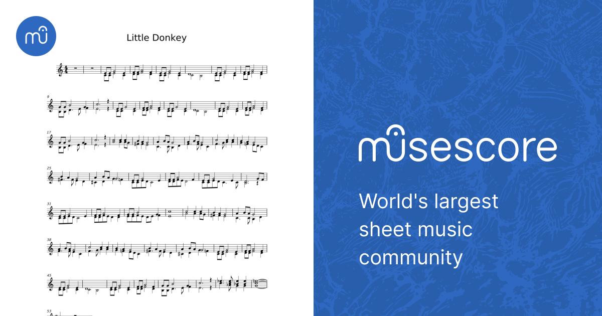 Little Donkey Sheet Music For Vocals Solo Musescore Little donkey sheet music for vocals solo musescore