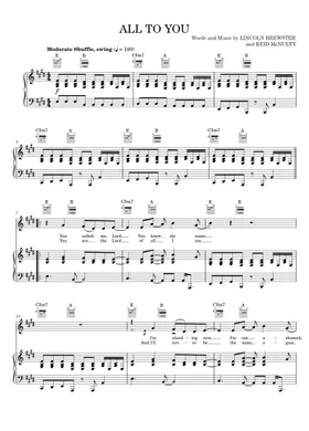 Lincoln Brewster: Everywhere I Go sheet music for voice, piano or