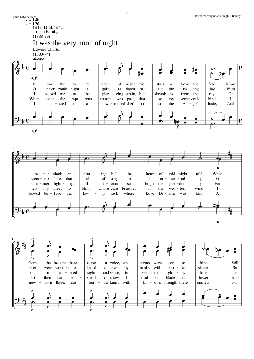 It was the very noon of night