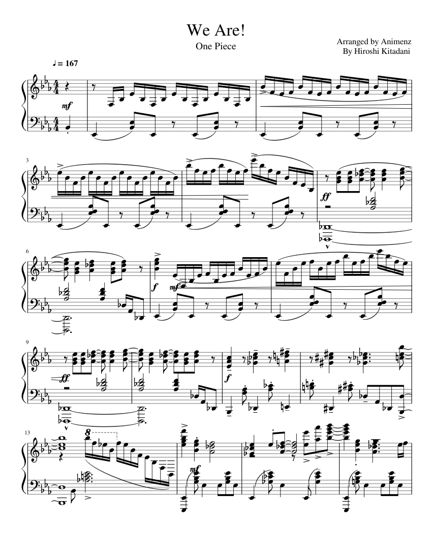 We Are Wip Sheet Music For Piano Solo Musescore Com