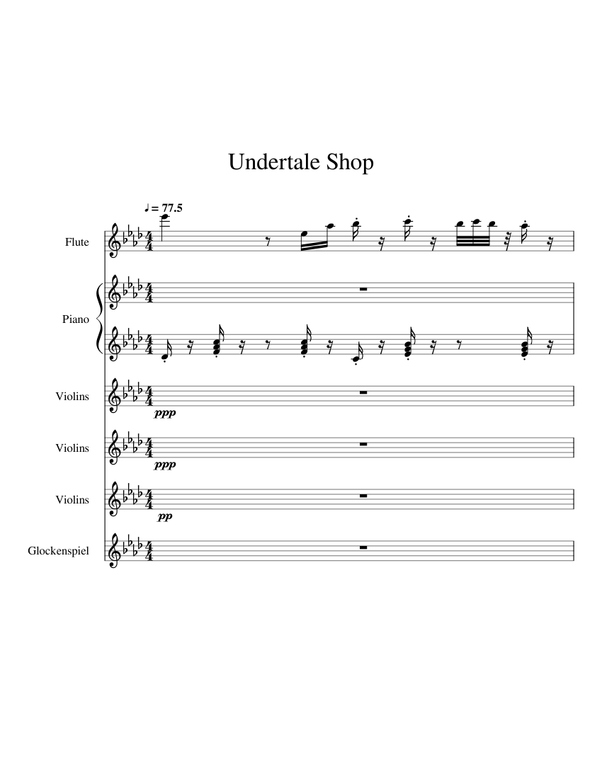 PDF or MIDI free sheet music for Undertale - Shop by Misc Computer Games ar...