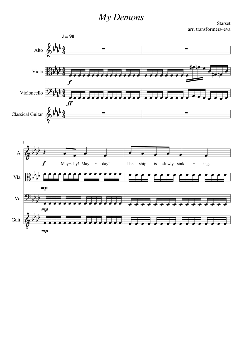 Demon аккорды imagine. My Demons Ноты. My Demons Ноты для гитары. Ноты мой демон. My Demons Ноты для фортепиано.