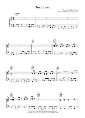 Free Our House by Madness sheet music | Download PDF or print on  Musescore.com