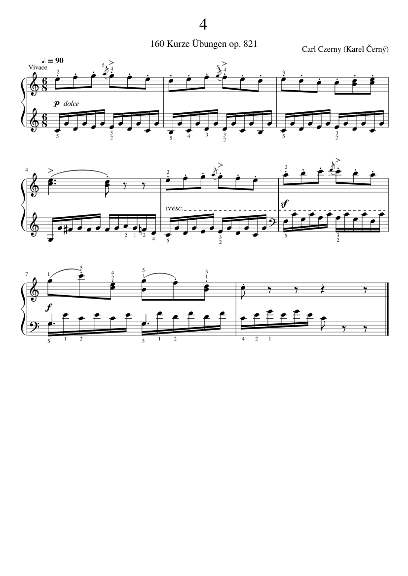 160 Kurze Übungen Op.821