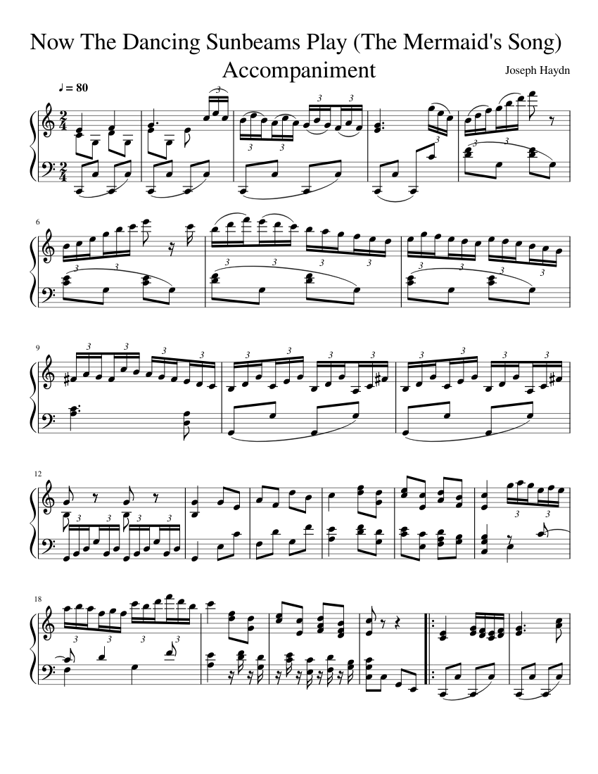 Now The Dancing Sunbeams Play (The Mermaid's Song)