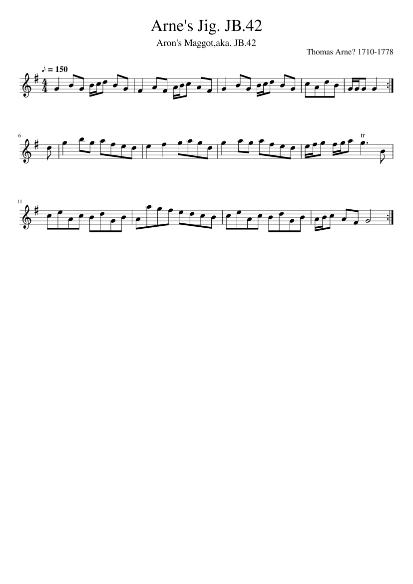 Arne's Jig. JB.42