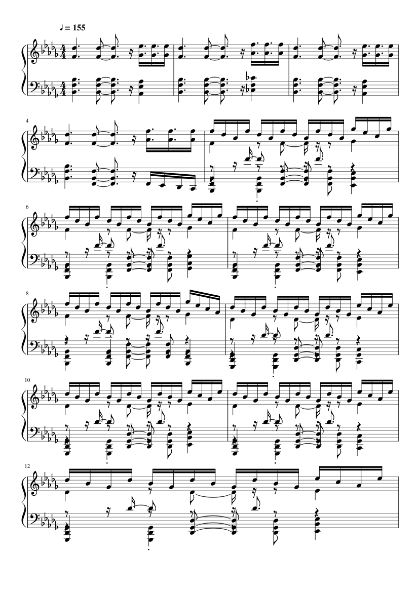 広有射怪鳥事 Sheet Music For Piano Solo Musescore Com
