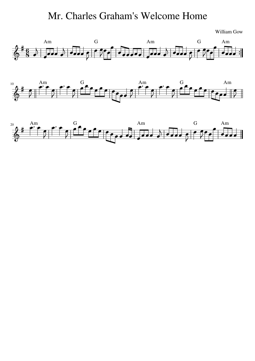 Mr. Charles Graham's Welcome Home
