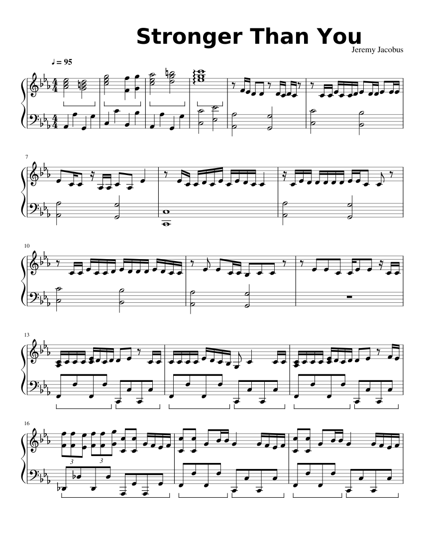 stronger than you Sheet music for Piano (Solo)