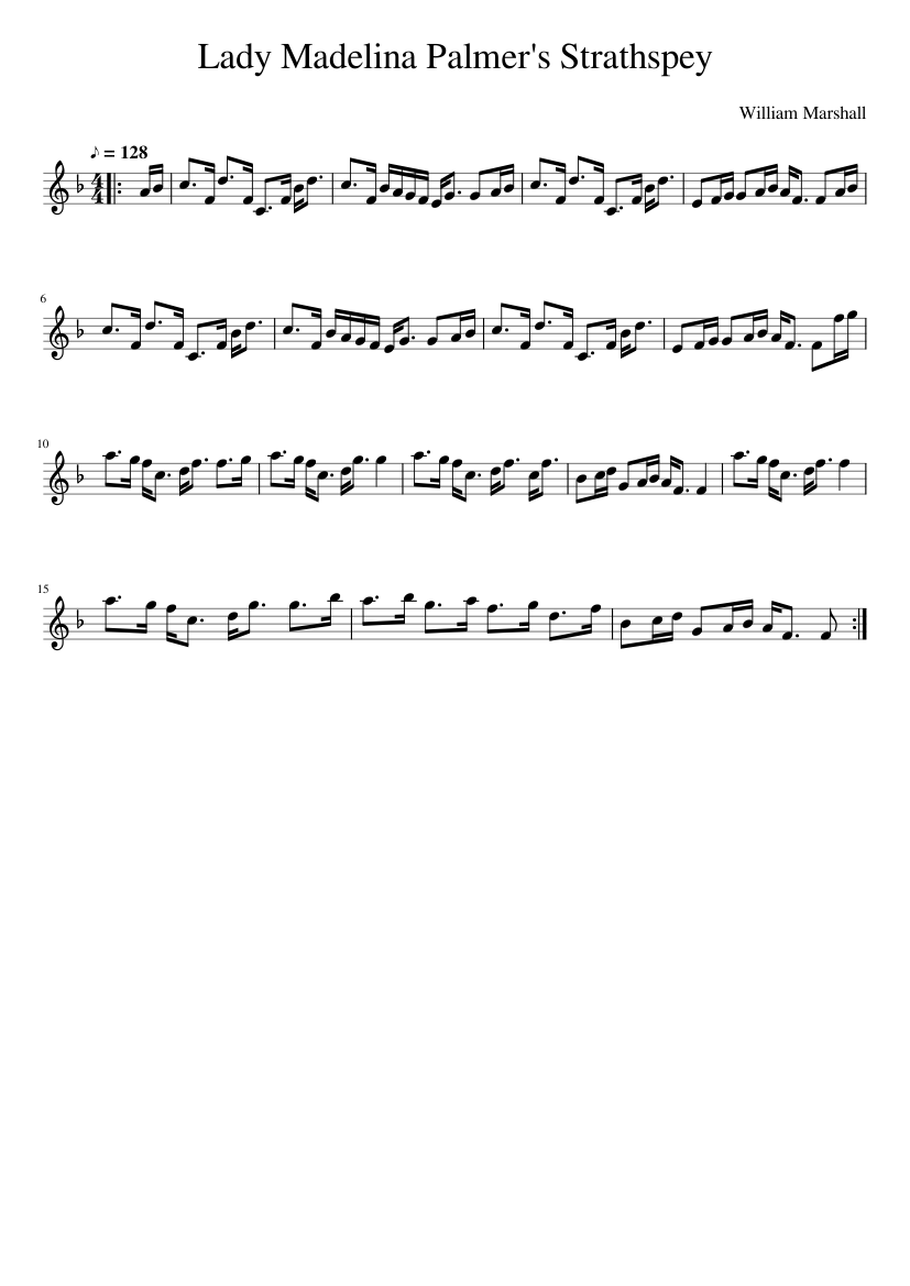 Lady Madelina Palmer's Strathspey