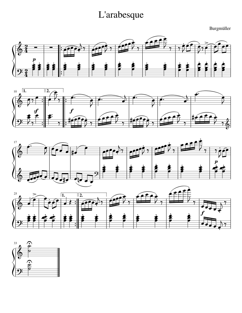 Ballade 25 Etudes faciles