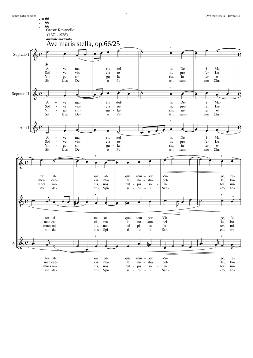 Ave maris stella op.66/25
