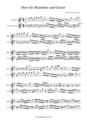 Mandolin and Guitar sheet music | Play, print, and download in PDF or MIDI  sheet music on Musescore.com