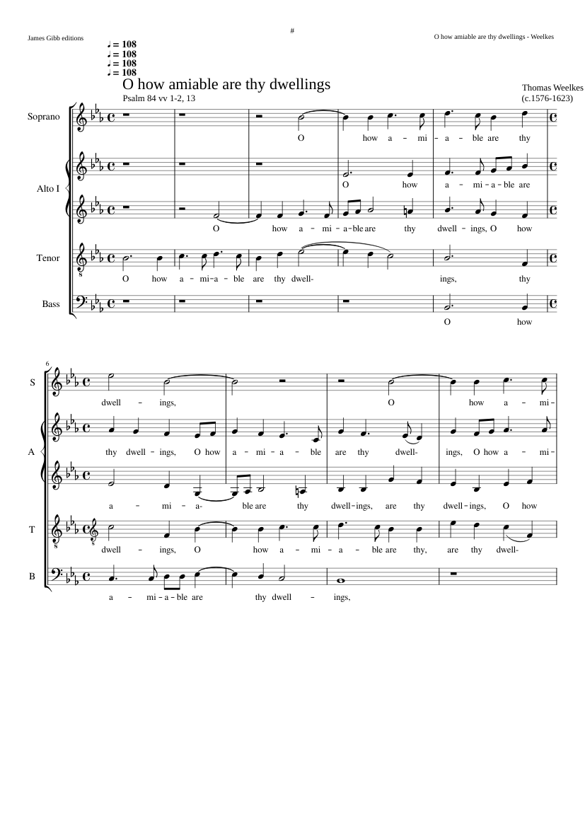 O How Amiable Are Thy Dwellings