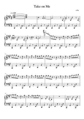 A Ha Sheet Music Free Download In Pdf Or Midi On Musescore Com a ha sheet music free download in pdf