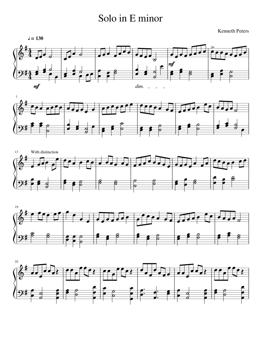 Solo in E minor
