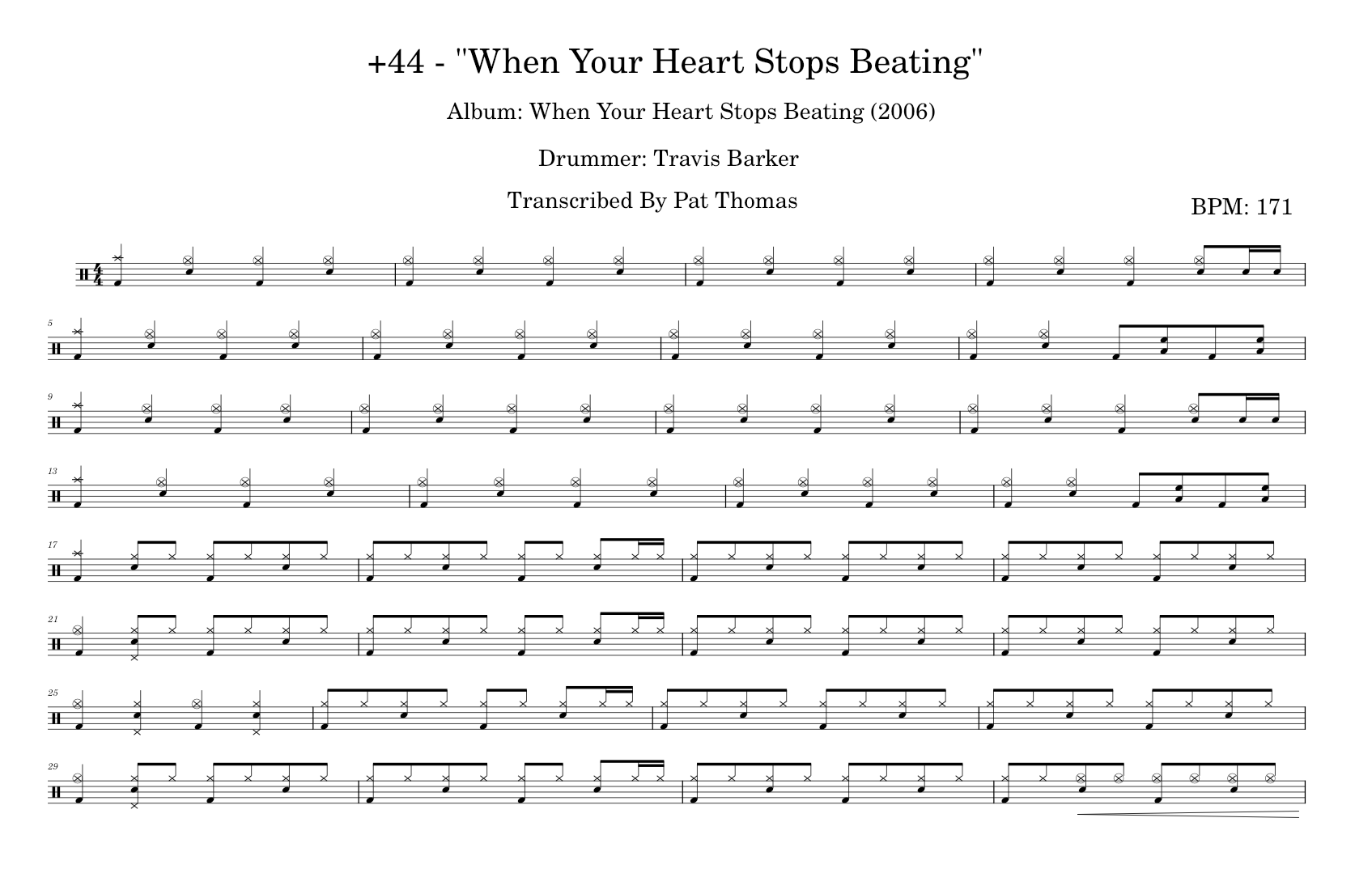 When Your Heart Stops Beating 44 Sheet Music For Drum Group Solo When your heart stops beating 44 sheet music for drum group solo