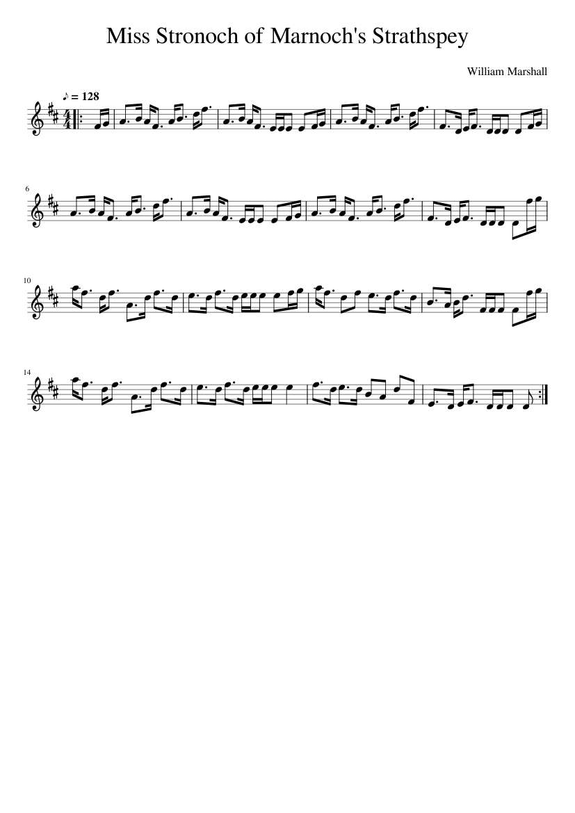 Miss Stronoch of Marnoch's Strathspey