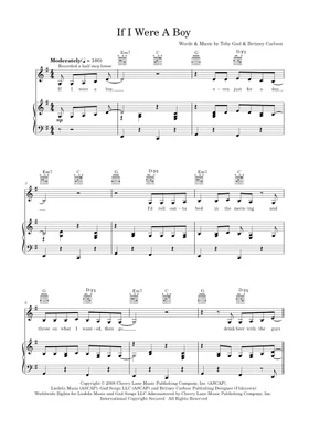 Free if i were a boy by Beyoncé sheet music | Download PDF or print on  Musescore.com