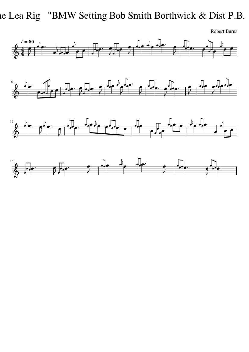 The Lea Rig BMW Setting Bob Smith Borthwick & Dist P.B.