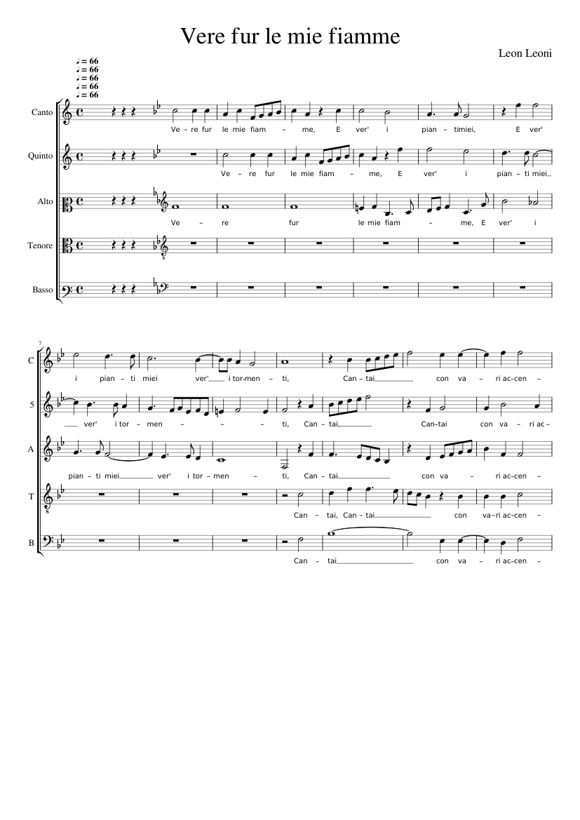 Vere fur le mie fiamme