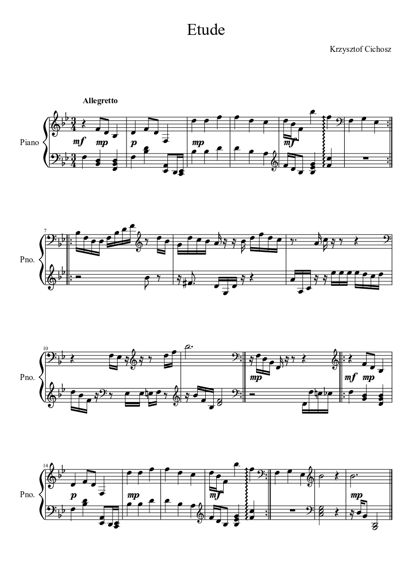 Etude 1 for piano
