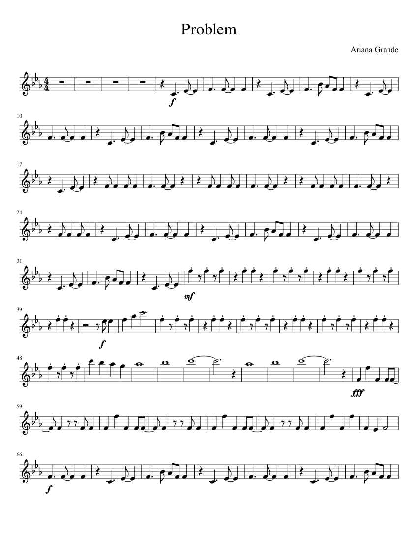 Problem Bari Sheet music for Saxophone baritone (Solo)
