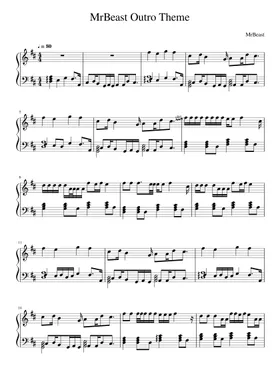 Mr Beast – Meme City 50 Followers special teaser Sheet music for Piano  (Solo)