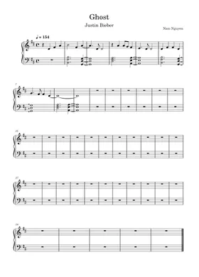 Ghost - Justin Bieber (Drum Score) Sheet music for Drum group (Solo)