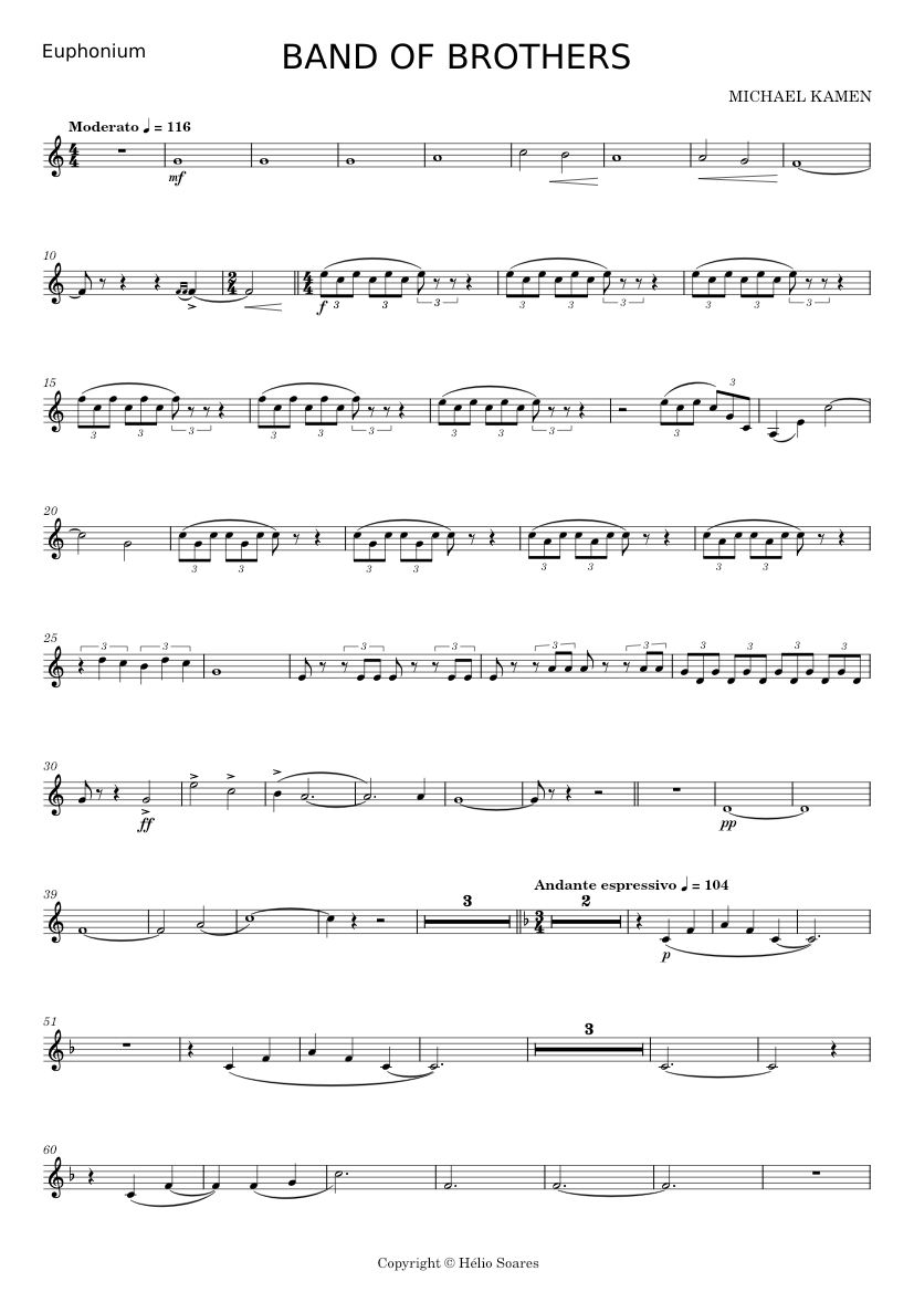 Band of brothers - Michael Kamen - piano tutorial