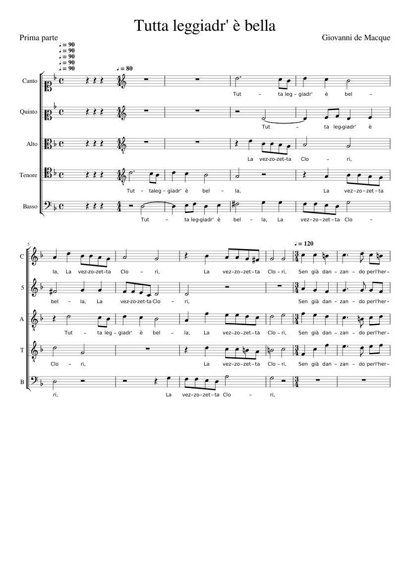 Tutta leggiadr' è bella