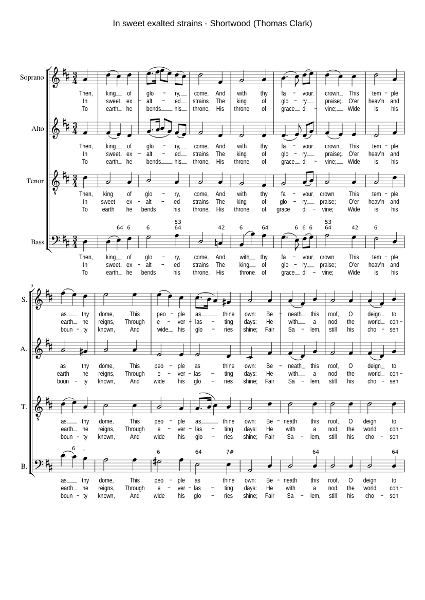 In sweet exalted strains