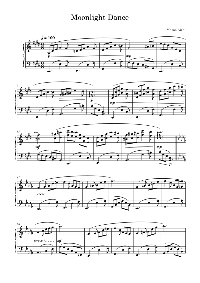 Moonlight Dance Sheet music for Piano (Solo) | Musescore.com