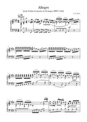 Free Sicilienne And Allegro by Johann Sebastian Bach sheet music | Download  PDF or print on Musescore.com