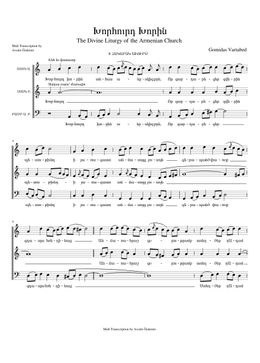 Խորխուրդ Խորին - Khorkhurt Khorin sheet music arranged by Avedis Özdemir for Choral