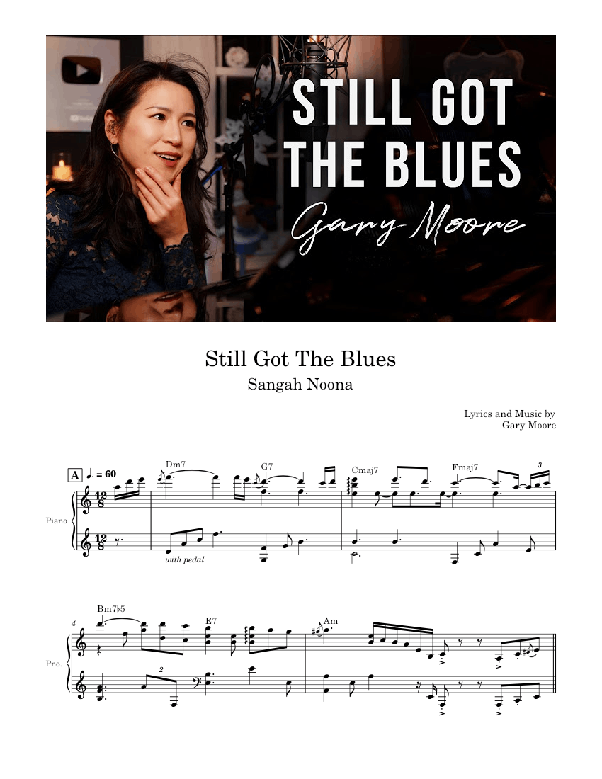 Still Got The Blues – Sangah Noona Sheet music for Piano, Vocals (Piano-Voice)  | Musescore.com