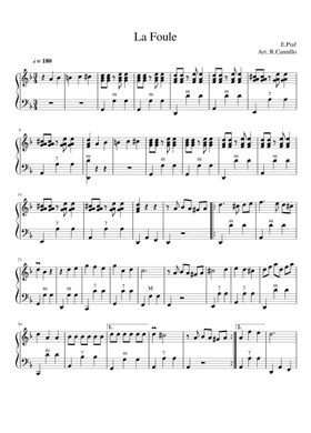 Free La Foule by Édith Piaf sheet music | Download PDF or print on  Musescore.com