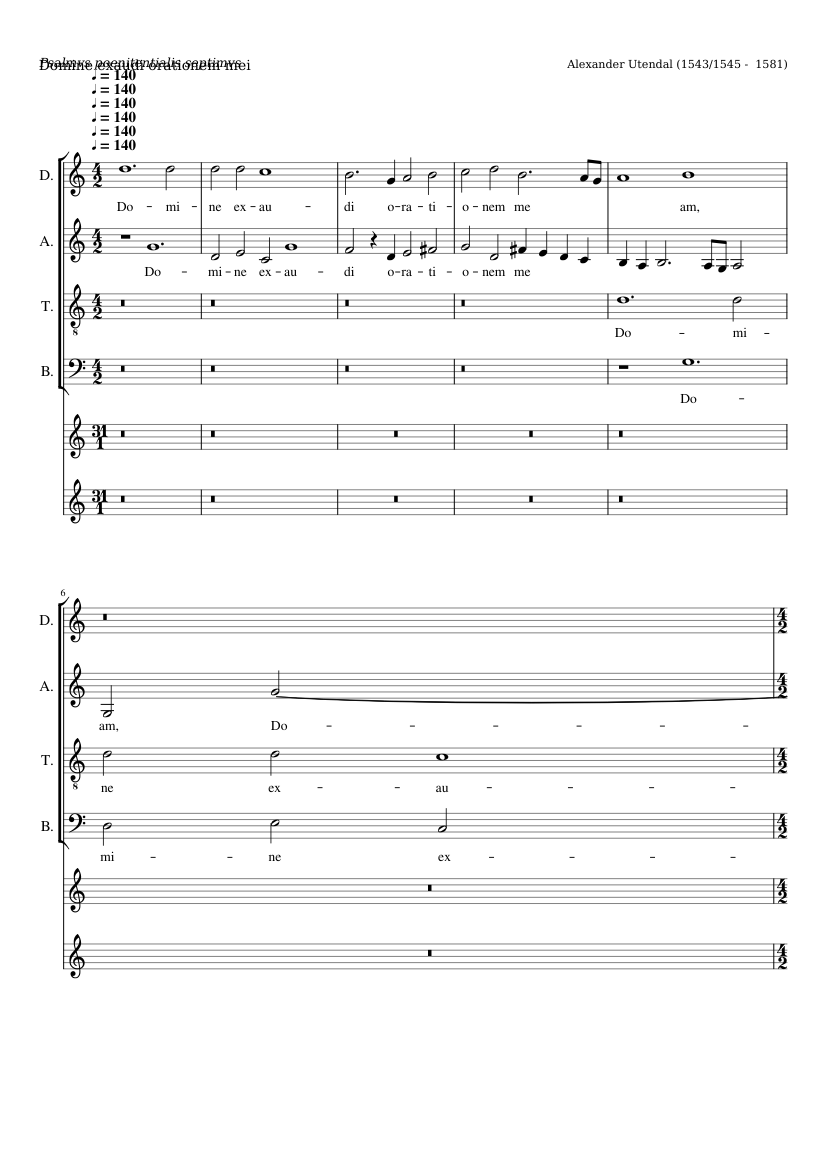 Domine exaudi orationem meam