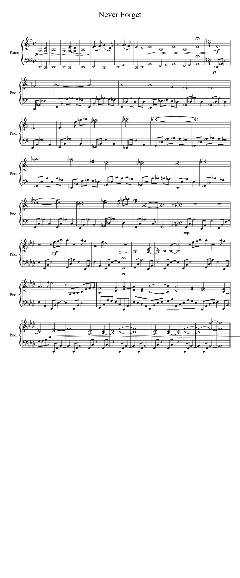 Glare have a finger in the pie exposure Never Forget by Martin O'Donnell Sheet music for Piano (Solo) |  Musescore.com