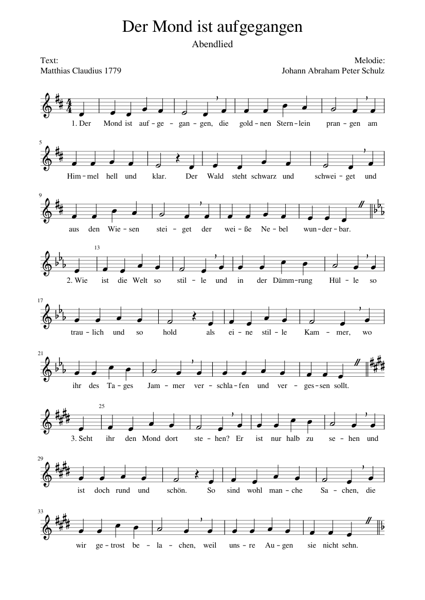 Der Mond ist aufgegangen