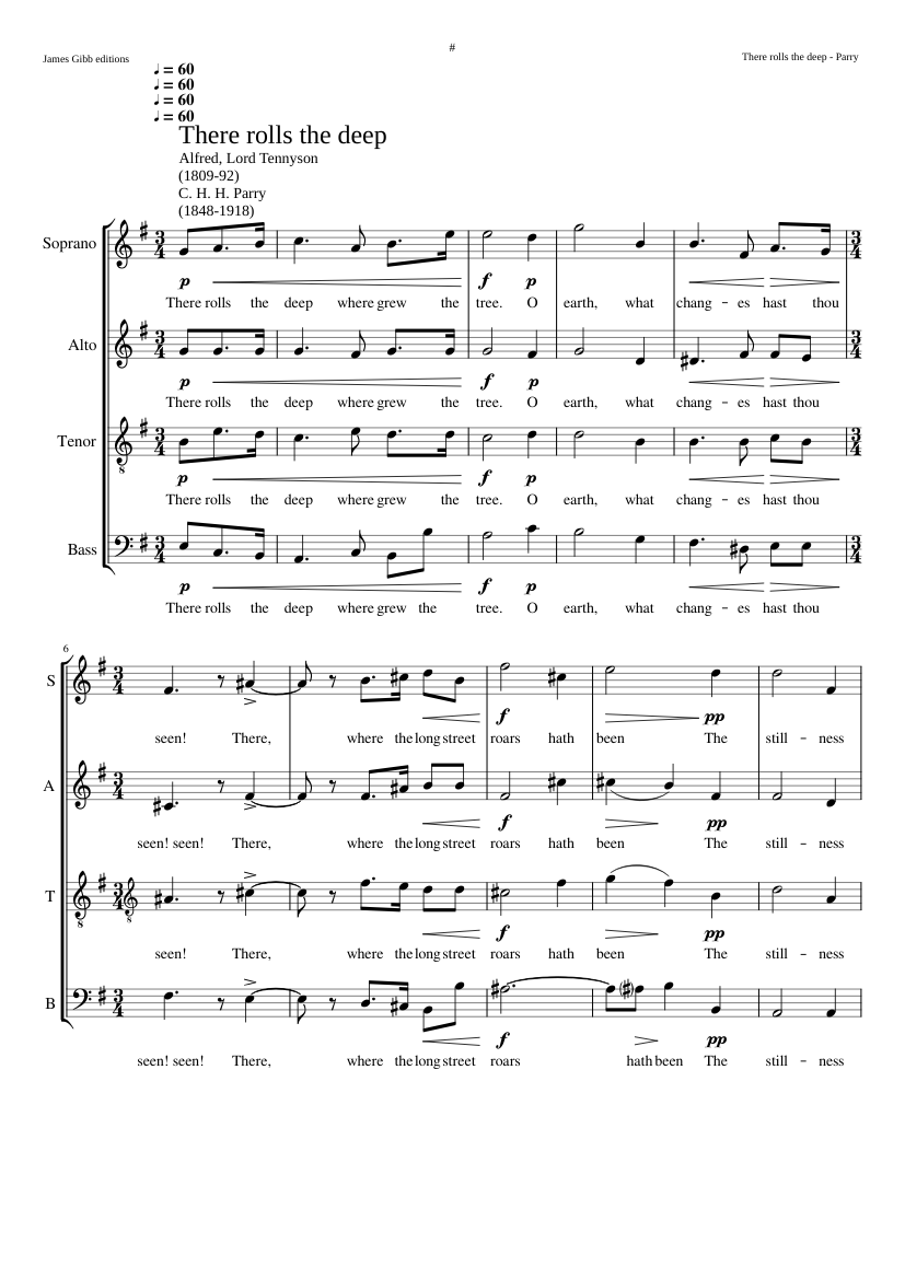 There rolls the deep