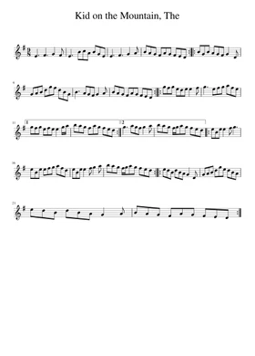 The Kid On The Mountain by Misc tunes free sheet music | Download 